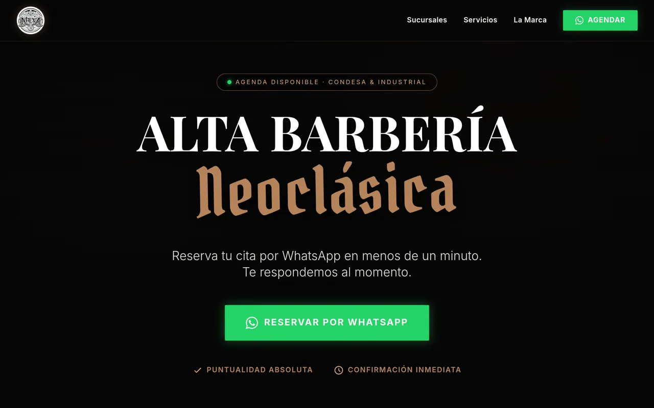 Captura del sitio web de La Mexa